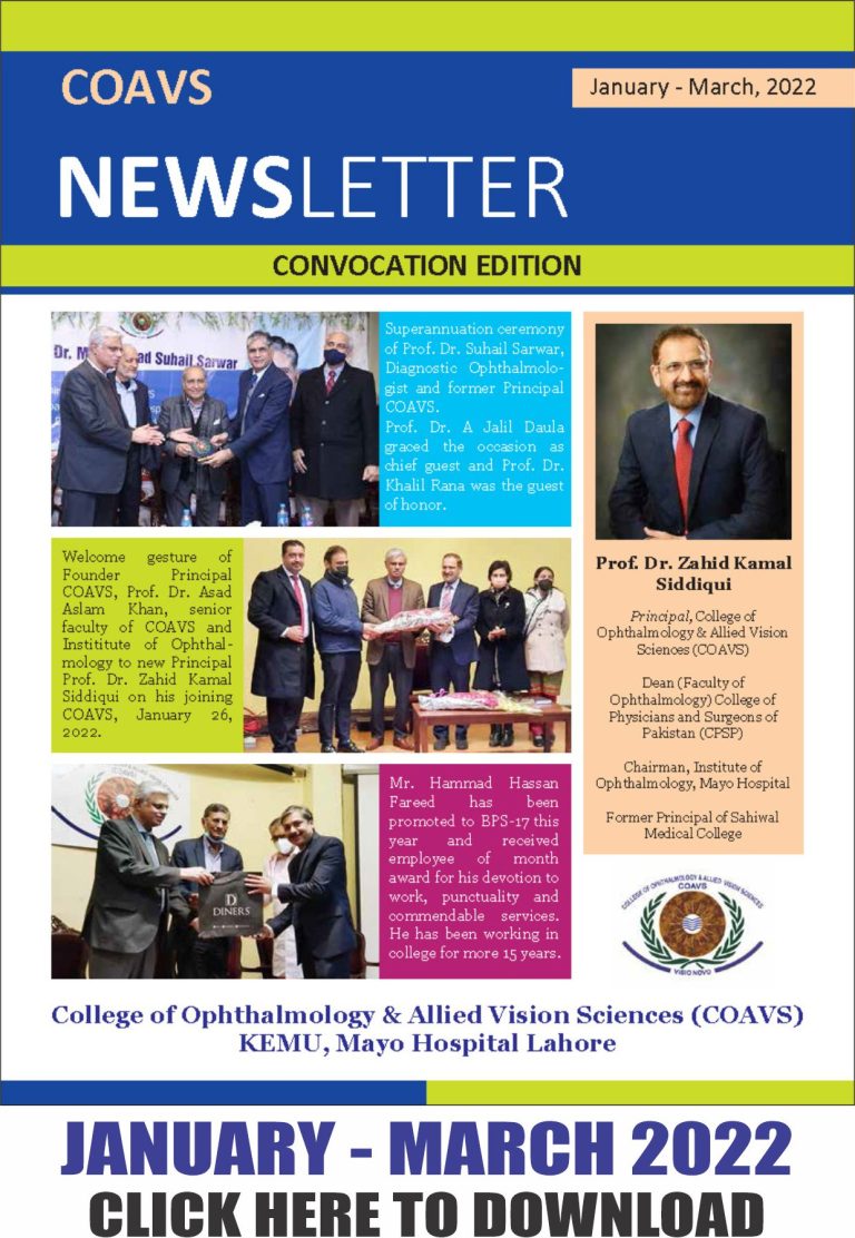 COAVS News Letter, January To March 2022